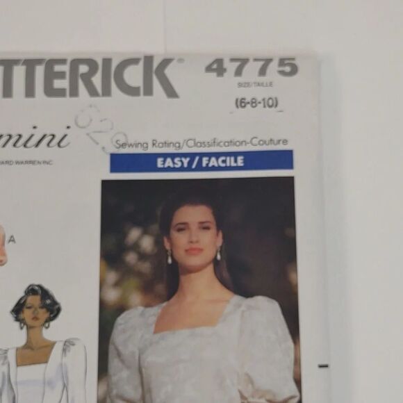 Butterick 4775 Top, Skirt Size: 6-8-10 Uncut Sewing Pattern - Picture 2 of 6